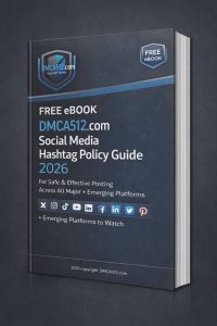 DMCA512.com Social Media Hashtag Graphic